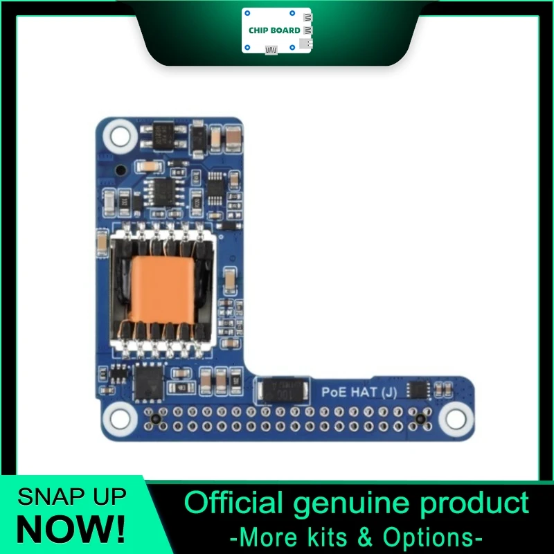 waveshare-poe-hat-j-モジュール-raspberry-pi-5-cm5-用、5v-5a-絶縁型電源拡張ボード
