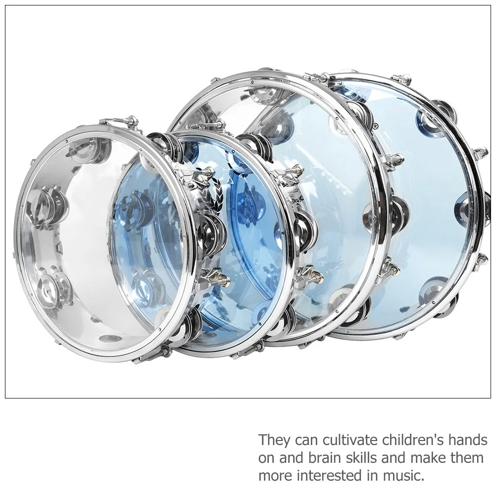 

8 Inch Shaker H Tambourine Musical Instrument Durable Safe 8 Inch Tambourine Material Percussion Drum