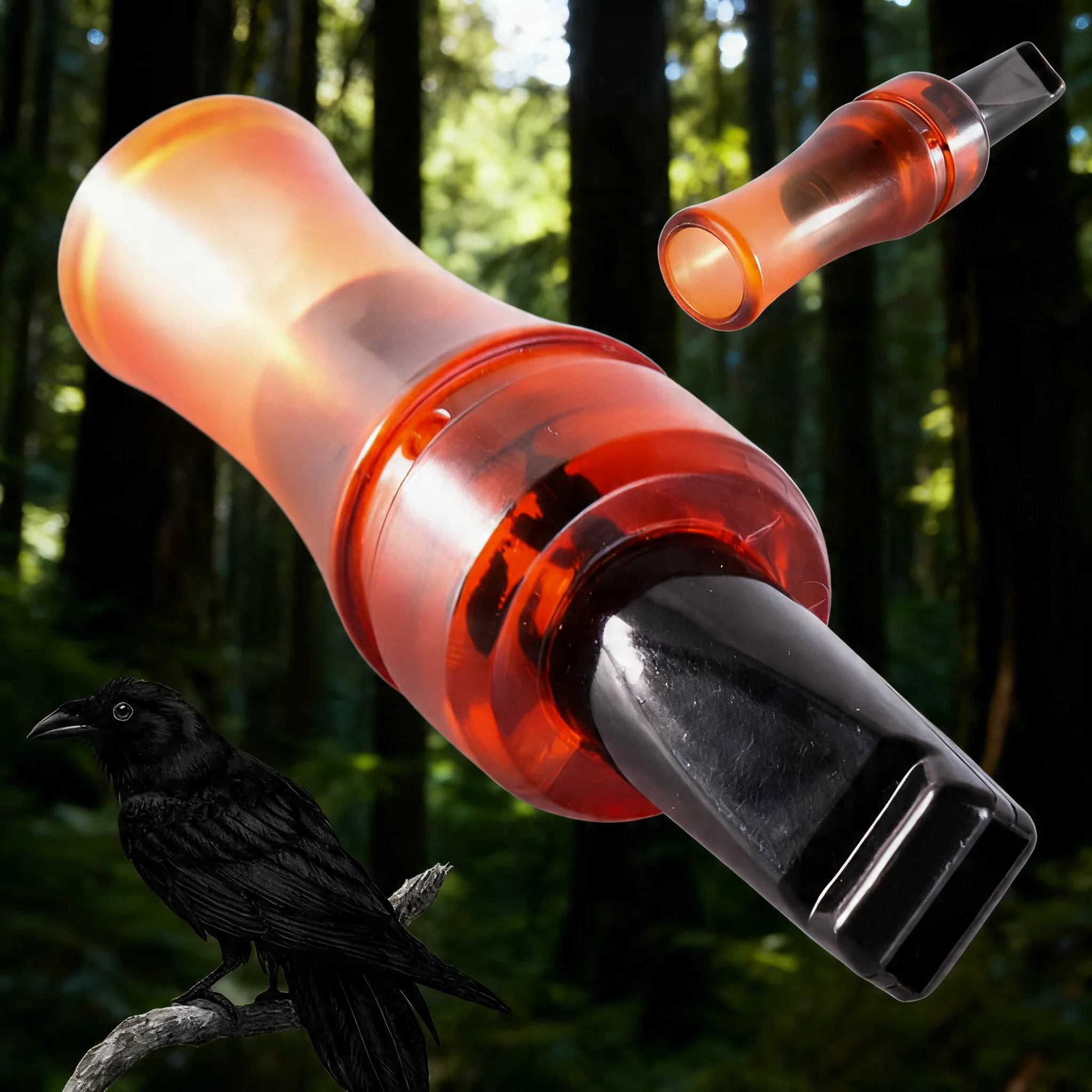 Silbato de Caza para Atraer Cuervos, Herramienta de Caza, Llamador de Aves Auténtico, Silbato de Cuervo con Sonidos Realistas, Juguetes de Simulación de Aves