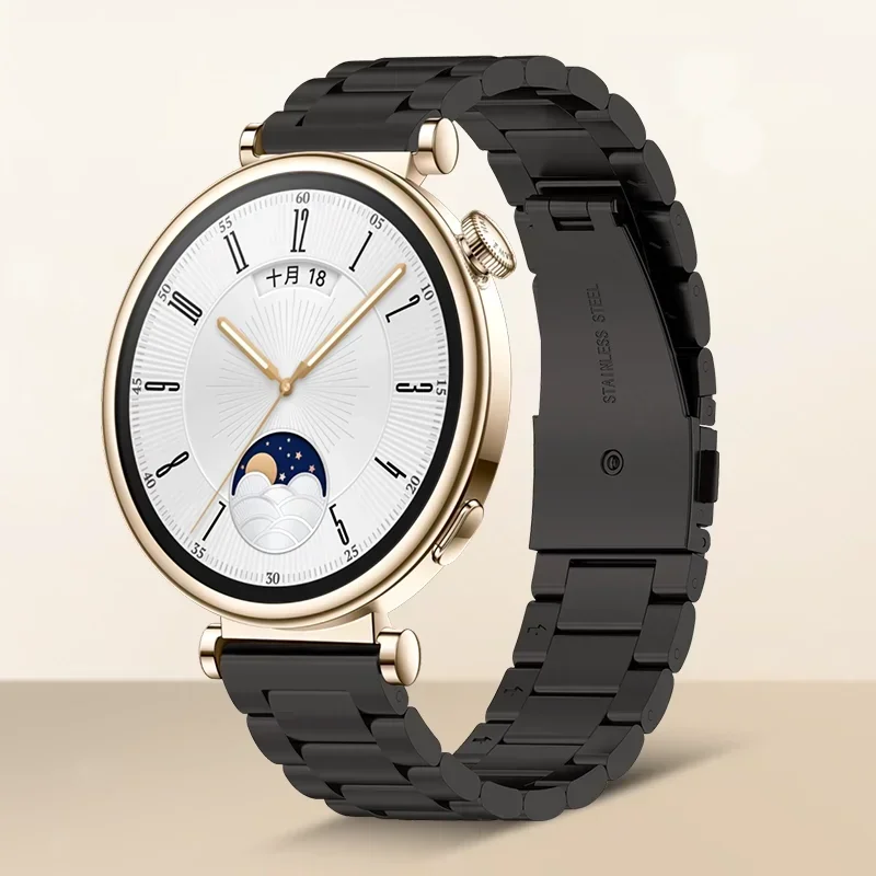 18 مللي متر حزام معدني لساعة هواوي GT5/GT4 41 مللي متر النساء الفاخرة الفولاذ المقاوم للصدأ استبدال حزام الساعات لساعة هواوي GT5 برو 42 مللي متر