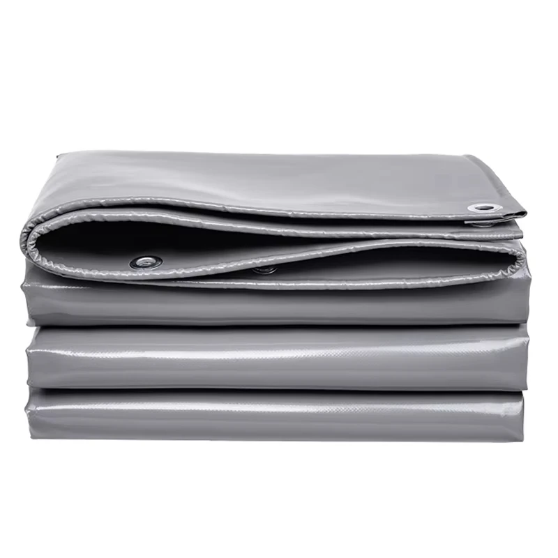 

500GSM Grey Heavy Duty PVC Tarpaulin Knife Fabric Cloth Tent Canopy Awnings Rainproof Truck Ship Tarp Cover Manual Plastic