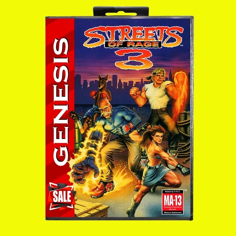 

Streets Of Rage 3 MD Game Card 16 Bit with US Box for Sega Megadrive Genesis Video Game Console Cartridge