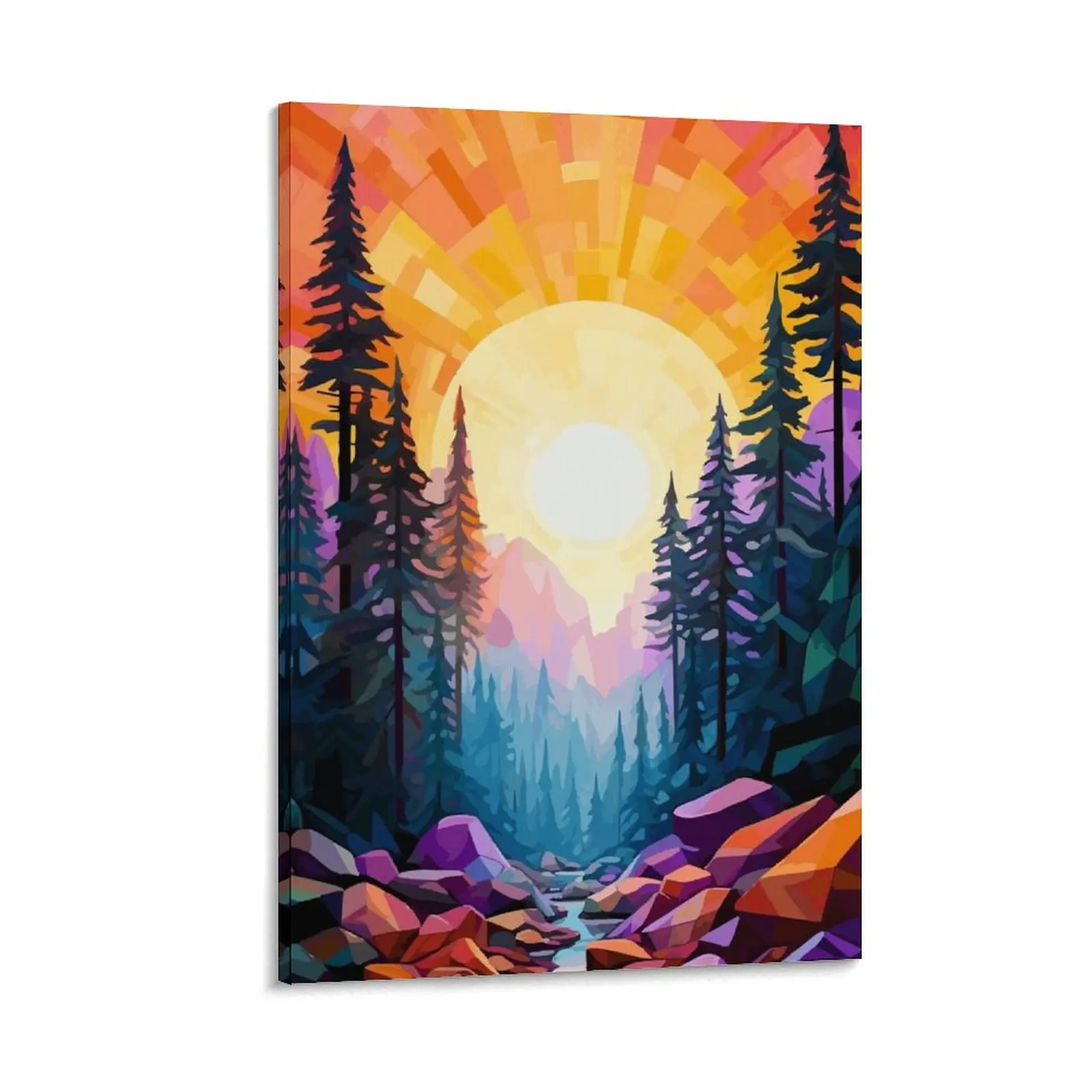 

Sequoia National Park Abstract Art - California Canvas Painting anime poster room decorations aesthetic