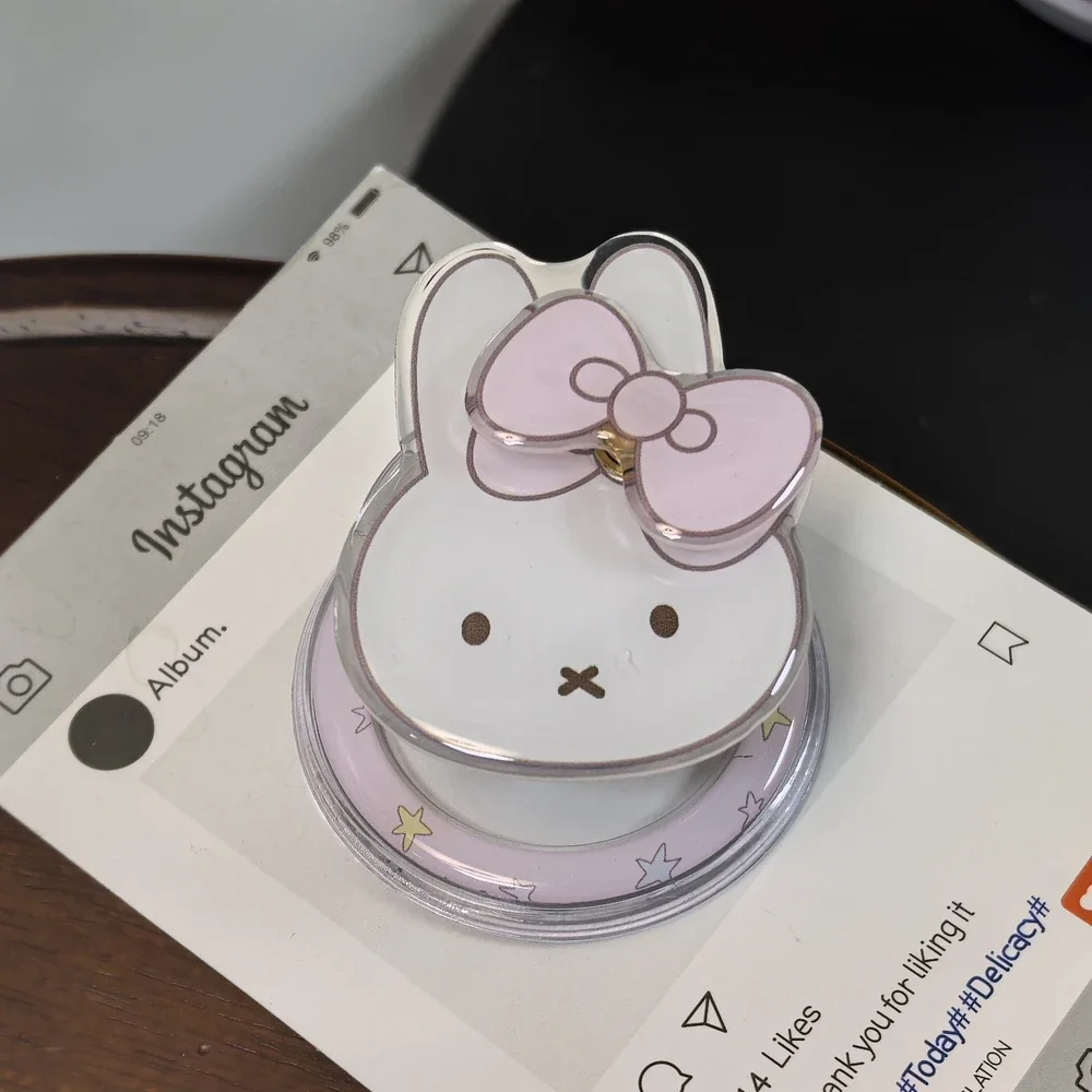 Miffy Rabbit Niedlicher Cartoon für Magsafe Magnetischer Telefonhalter Griptok Grip Tok Ständer für iPhone Samsung Faltbarer kabelloser Ladehalter – Detail 16