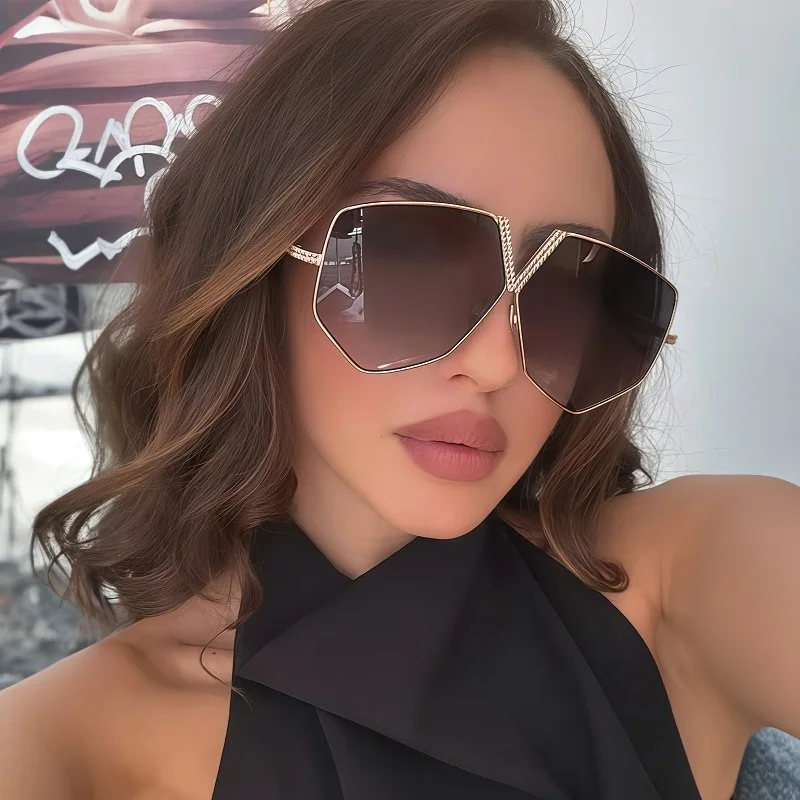 المتضخم الاستقطاب مربع Steampunk النظارات الشمسية الرجال كبير 2025 العلامة التجارية الفاخرة خمر فاسق نظارات شمسية للذكور الكلاسيكية ظلال UV400