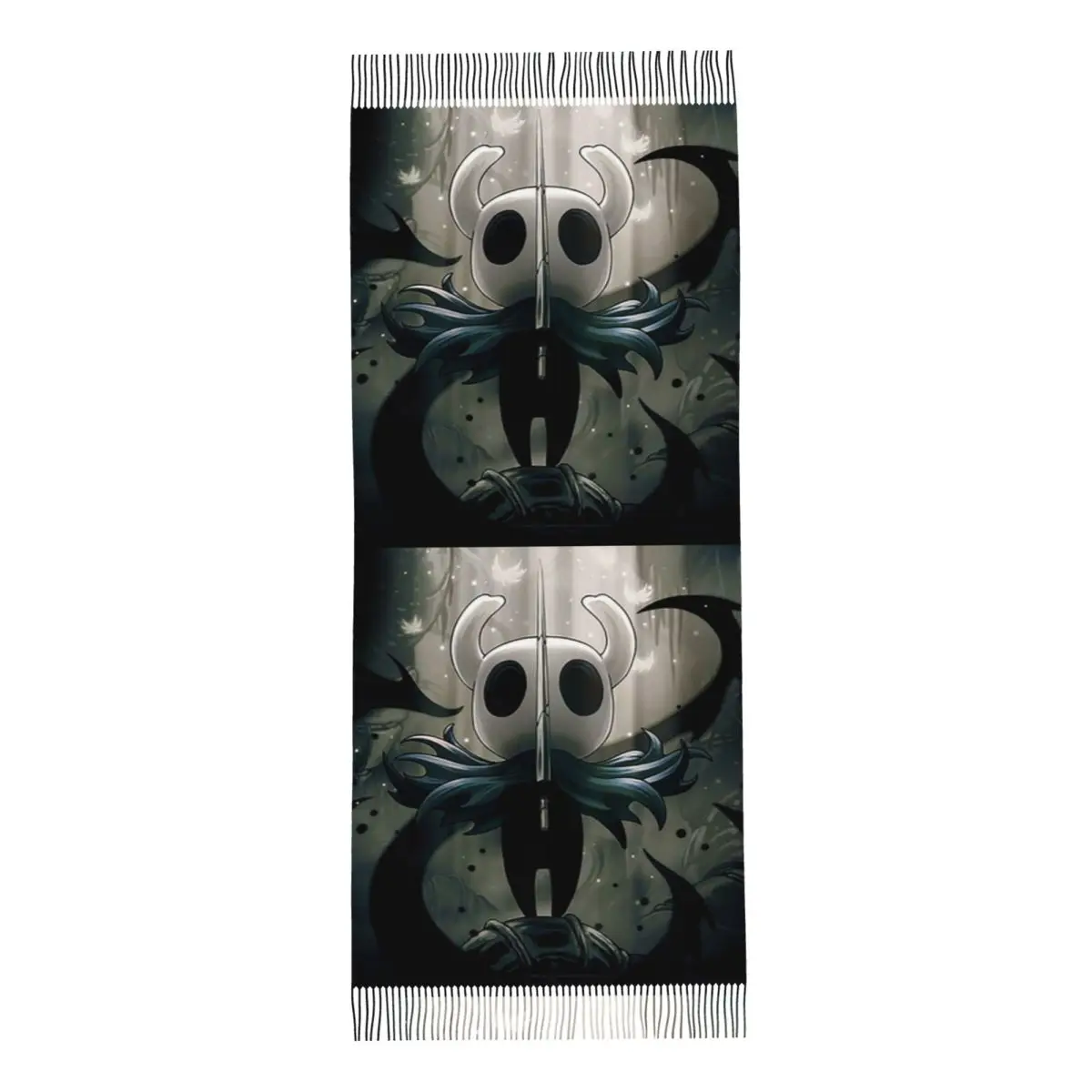 Ghost Knight Hollow Knight Game Scarf Tassel Scarves Women Soft Warm Shawls and Wraps Long Fall Winter Shawl Wrap