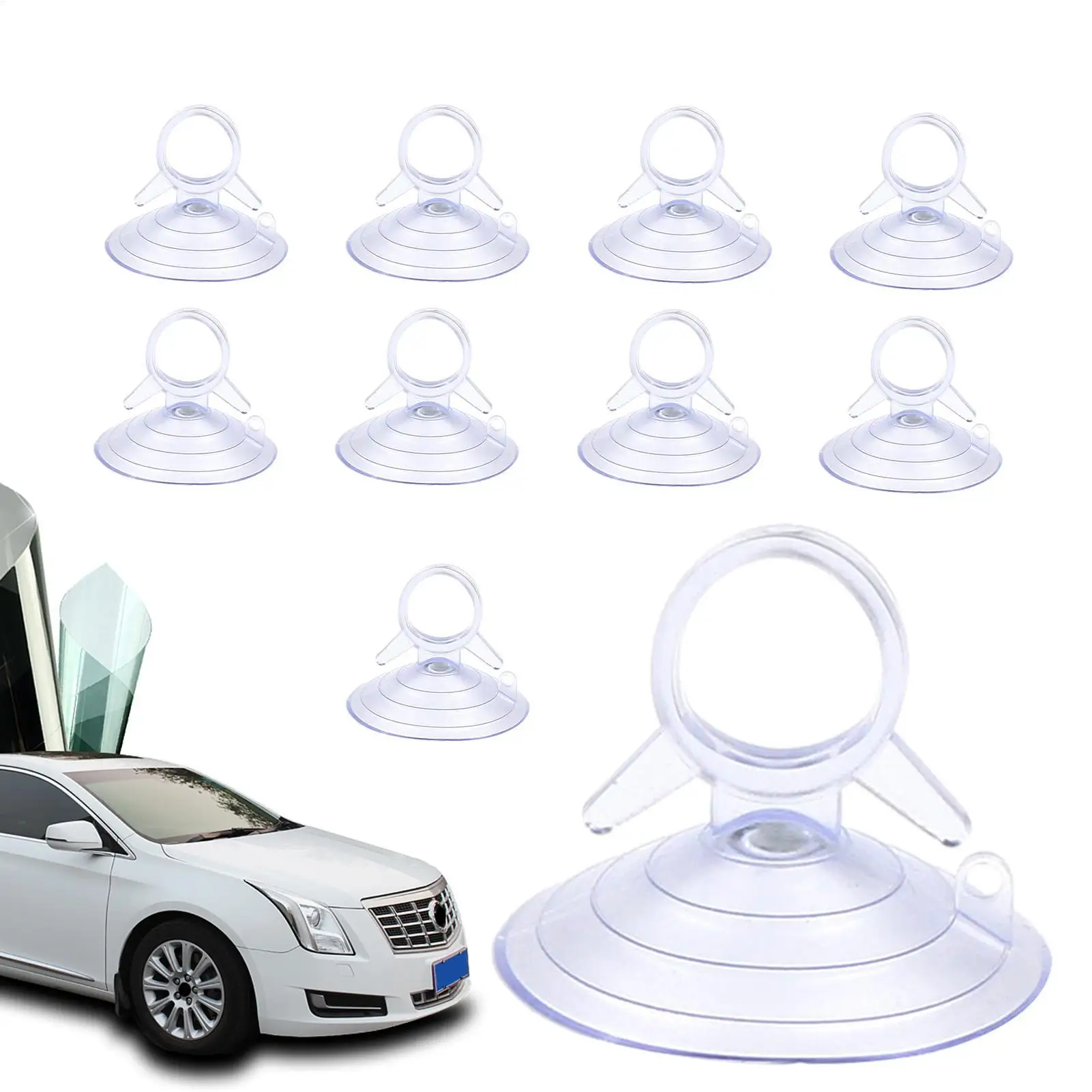 10PCS Car Window Suction Cup Car Glass Windshield Sunshade Suction Cups PVC Sucker Car Interior Accessories for Automotive Visor