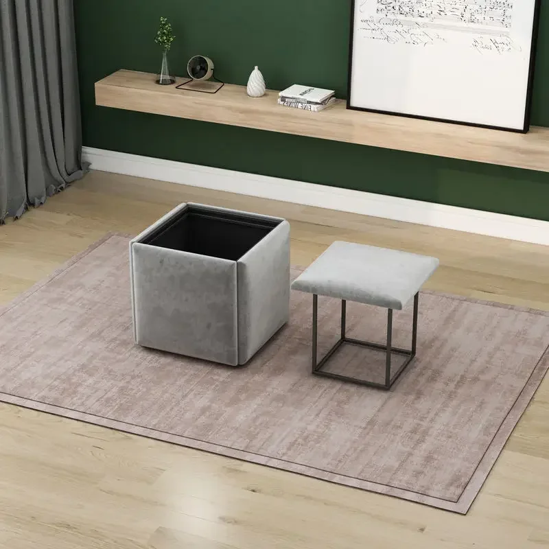 Pour petit canapé meubles de salon moderne Cube combinaison tabouret pliant fer multifonctionnel tabourets de rangement chaise Meubles Pouf