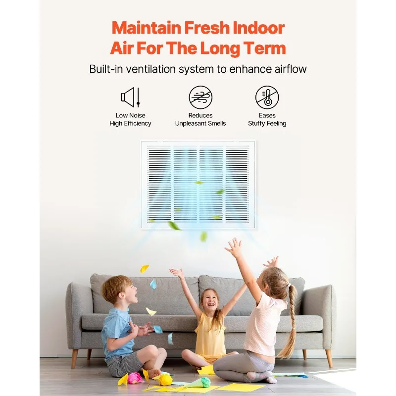 

Return Air Filter Grille Fits W24 x H18 In Duct Opening Vent Cover Filter Grill