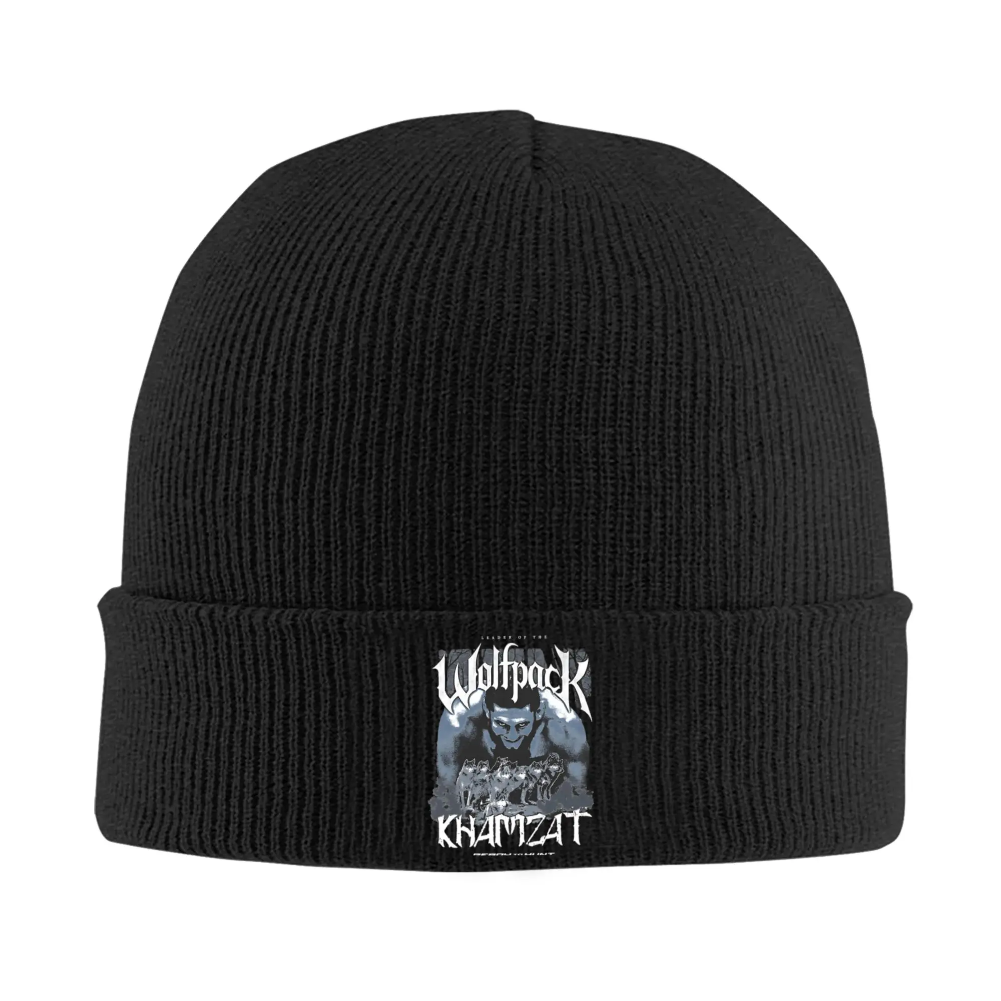 Khamzat Chimaev Borz Chechen Wolf Knitted Caps for Women Men Beanies Autumn Winter Hot Sale Hats Acrylic Boxer Hip Hop Caps