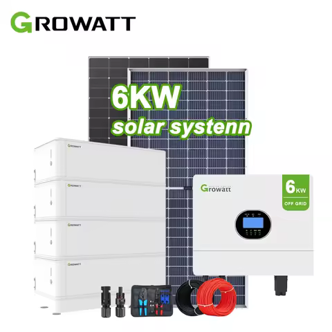 Growatt LONGI Off Grid Solar Kit Home Solar Backup System for House Farm Inverter Battery Storage with Solar Panels