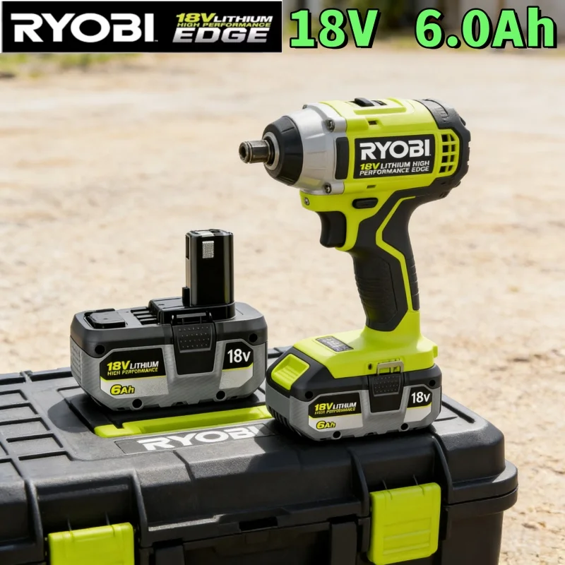 RYOBI 18V 6000mAh ONE+  Lithium Battery, High Capacity and Long Battery Life, Compatible with 18V ONE+ Power Tools.