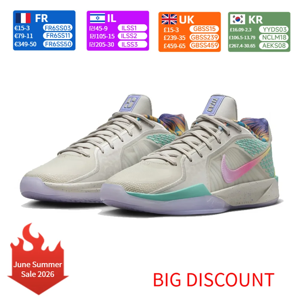 

Nike Sabrina women's 2 Basketball-Inspired Shoes Comfort Cushioned Support Lightweight Durable for Casual Wear FHQ1846-001