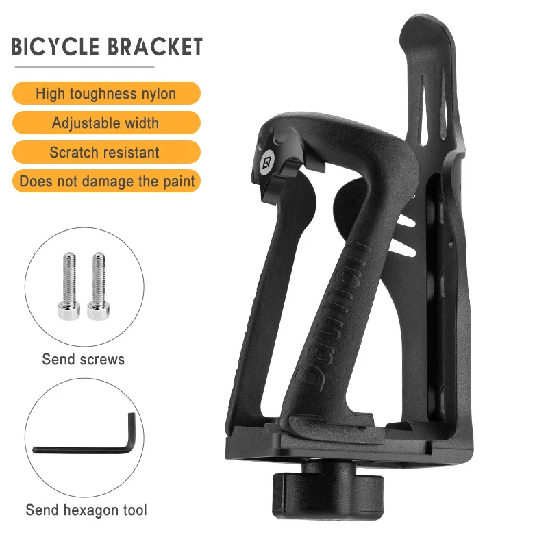 ROCKBROS Motorrad-Getränkehalter Fahrrad-Flaschenhalter Nylon Verstellbarer MTB Rennrad Getränkebecher Wasserflaschenhalter Rack Käfig