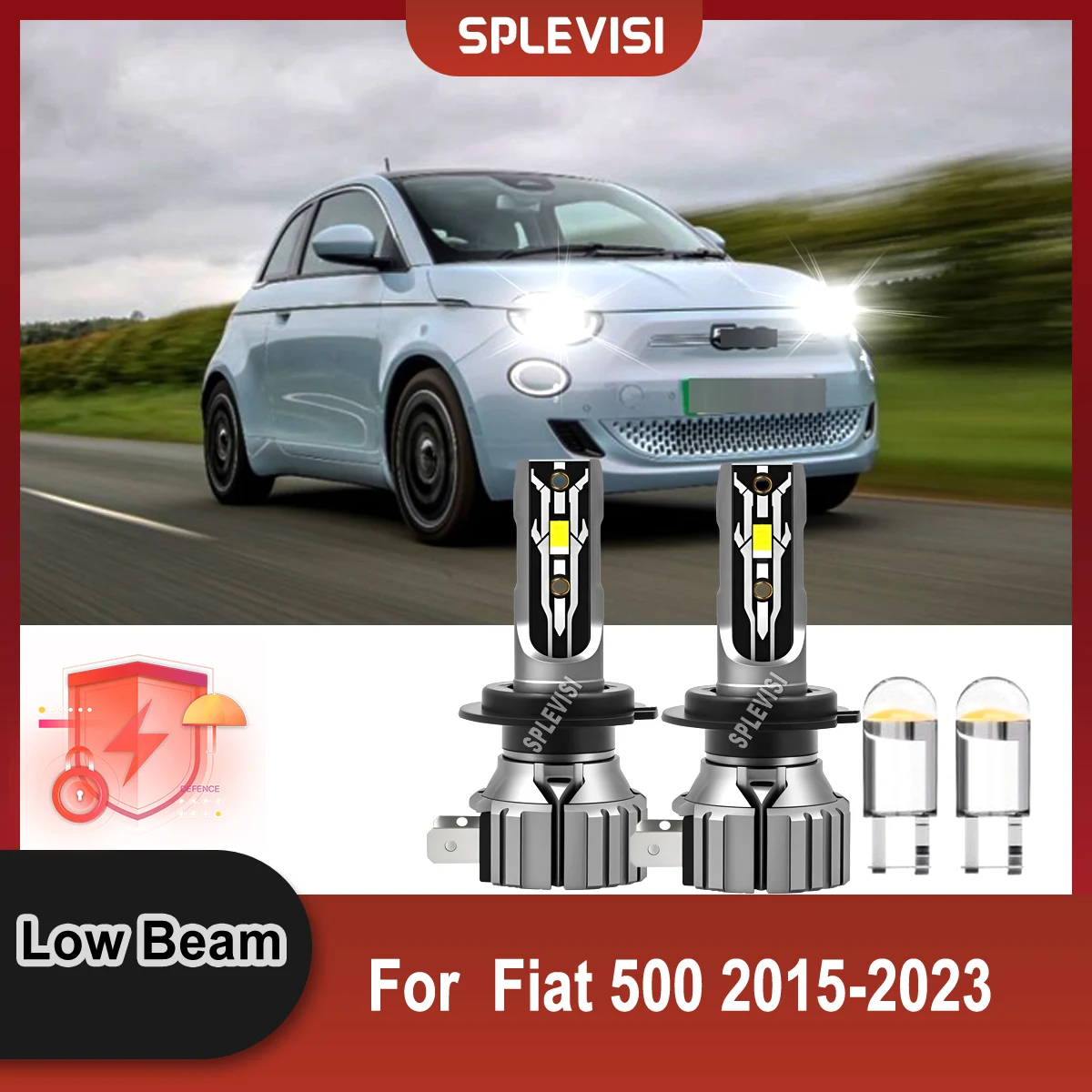 

H7 477 LED 6000K Headlight Low Dipped Bulbs - The Signature Cool For Fiat 500 2015 2016 2017 2018 2019 2020 2021 2022 2023