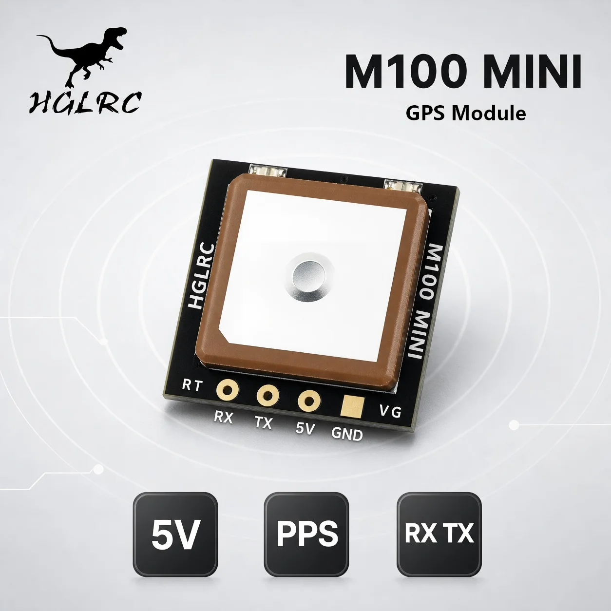 HGLRC M100 MINI GPS Module 15x15x5.2mm 2.6g M10 Chip UBLOX 10Hz For 2-7 Inch Long Range FPV Racing RC Drone Quadcopter DIY Parts