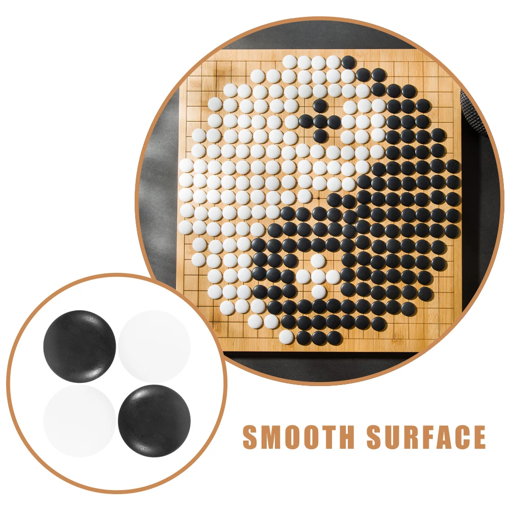 

200 Pcs Go Pieces Chess Supply Toy Home Use Accessories Black White Resin Peices