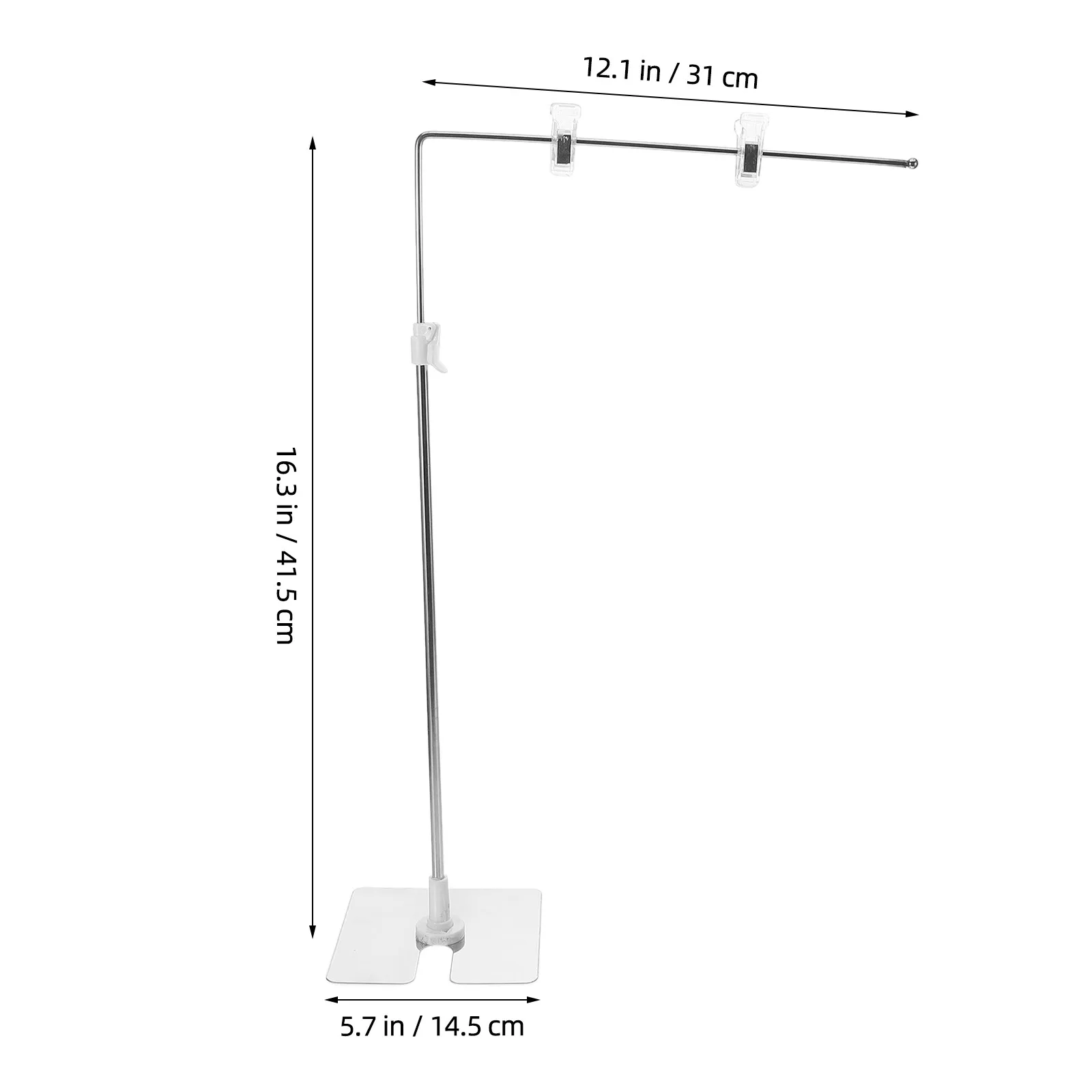 Stainless Steel Desktop Banner Holder Stand Poster Display Rack Adjustable Advertising Sign Bracket Space Saving for Retail