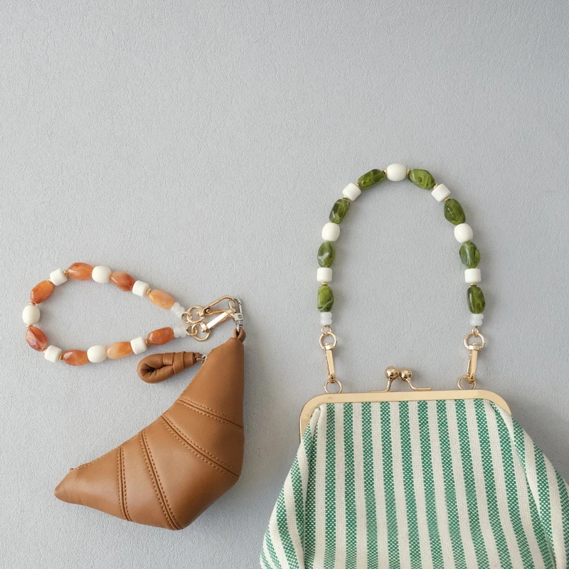 

Новая модная женская сумка, аксессуар, съемные цепочки из конфет и бисера, милый акриловый роскошный ремешок, женская элегантная сумка, акриловая цепочка с ручкой