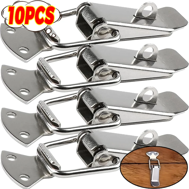 1/10 قطعة بطة الفم مشبك هوك الفولاذ المقاوم للصدأ مشبك قفل صندوق خشبي خزانة أثاث قفل الباب مشبك الأمتعة المزالج كليب #1