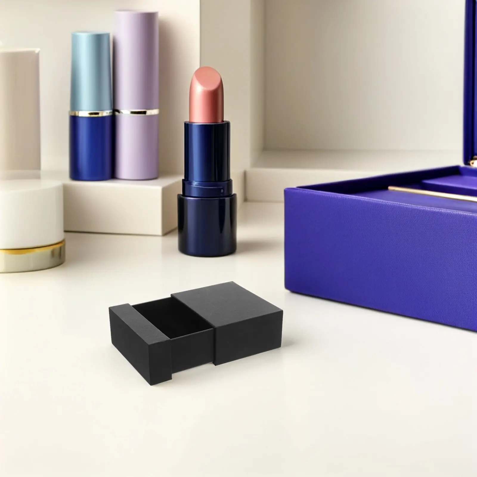 

Small Jewelry Packaging Box 11x10.5x4.5cm Multi-Functional Pull-Out Design Elegant Present Box for Women Earrings Rings