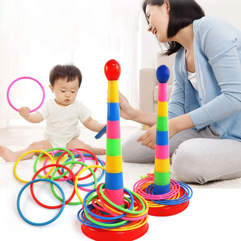 Juguetes sensoriales al aire libre para niños, juego interactivo para padres e hijos, taza apilable creativa, anillo de lanzamiento, juguete, juegos