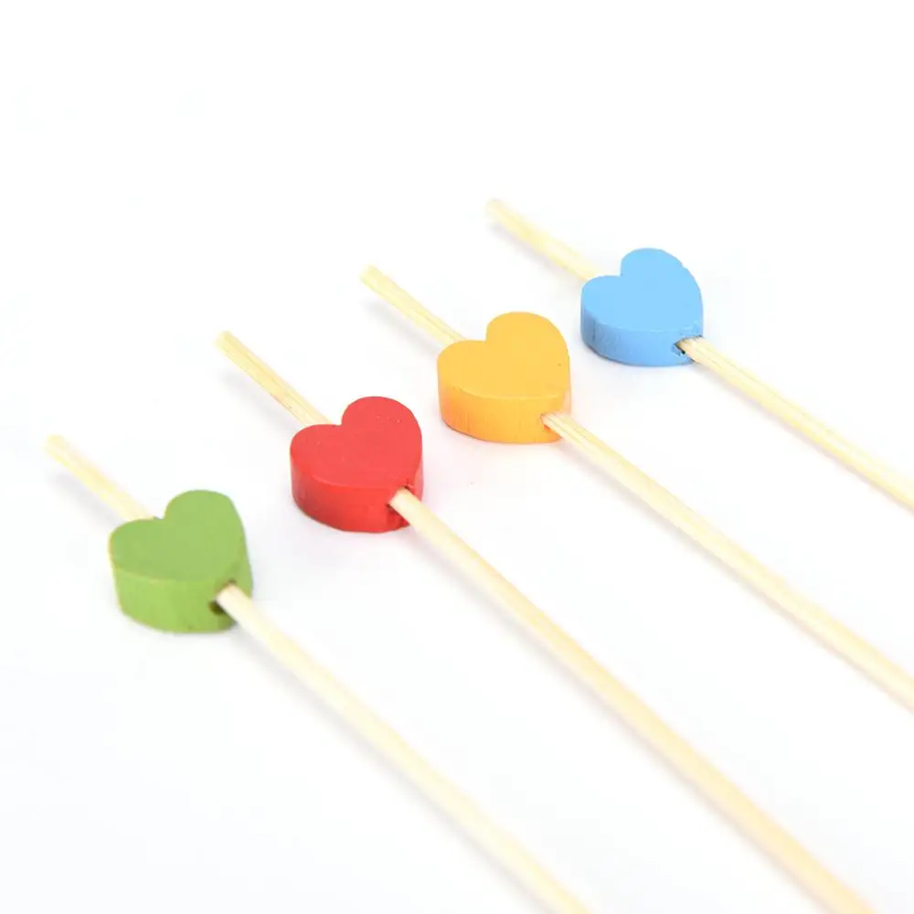 80/100Pcs 9/12cm Disposable Bamboo Fork Twisted Party Buffet Fruit Desserts Pick Skewer Food Cocktail Sandwich Fork Stick