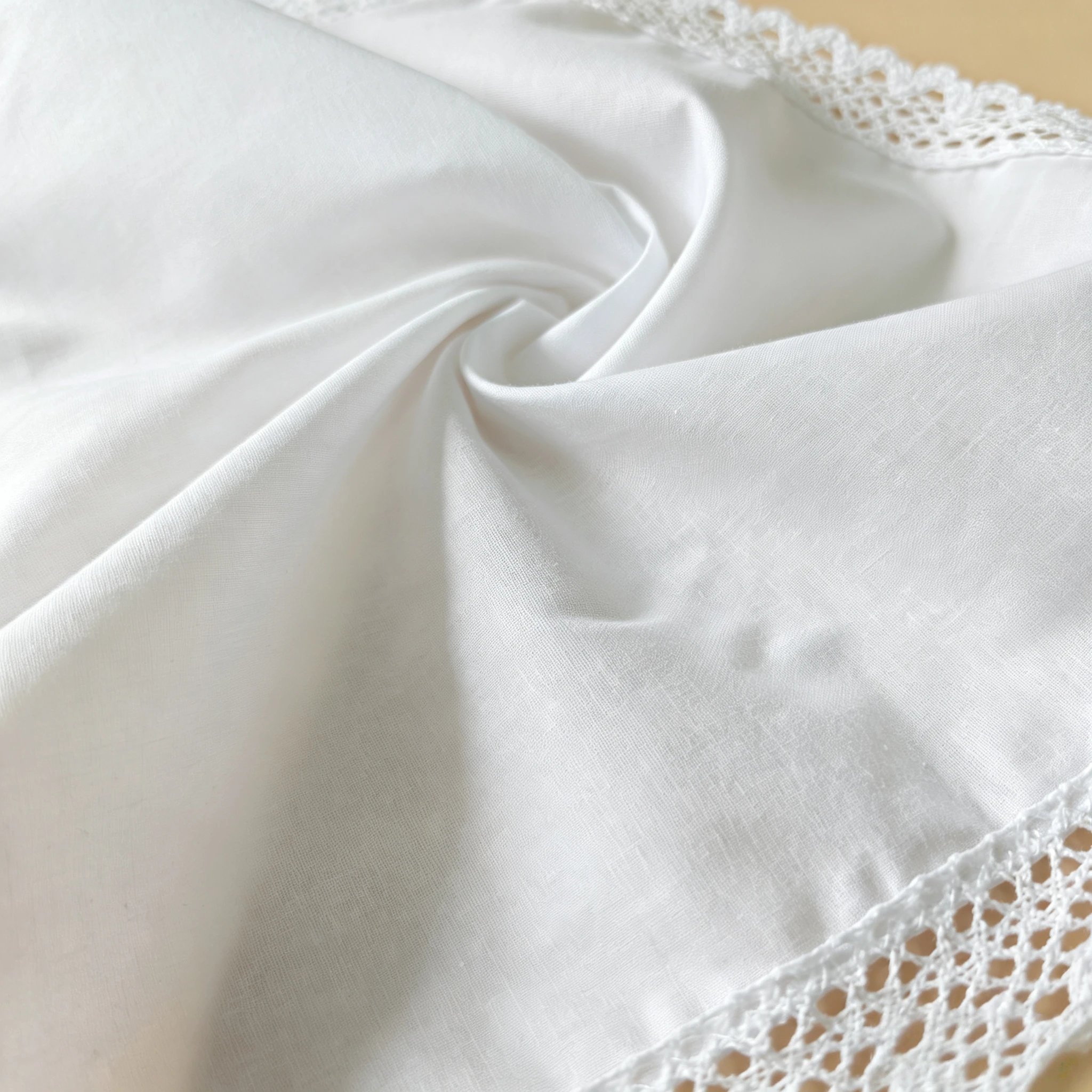 3/6er-Pack 33,5 cm/13,18 Zoll Dünne Reine Baumwolle Weiße Spitzen-Taschentücher Unisex Hochzeits-Andenken – Detail 8