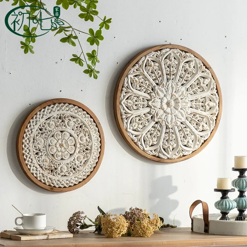 Handcrafted Rustic Wooden Wall Hanging - Farmhouse Entryway Art for Studio/Home Distressed Hollow-Out Vintage Background Decor