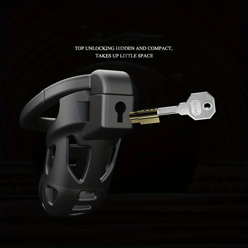 Cobra Chastity Lock Device for Male, Chastity Device, Anti-Cheating, Cock Cage, 3 Anéis Tamanho, Sex Toys, 18 +, Alta Qualidade, Novo