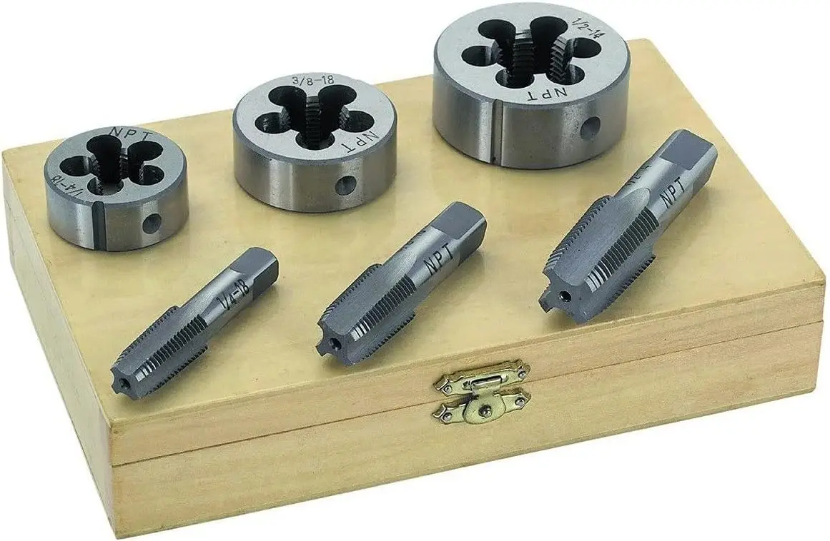 

6 шт., 1/4 дюйма, 3/8 дюйма, 1/2 дюйма, СТАЛЬНАЯ ЛЕНТА и ИЛИТНЫЙ ИНСТРУМЕНТ, НАБОР РЕЗЬБОЙ ТРУБ, РЕЗЬБА