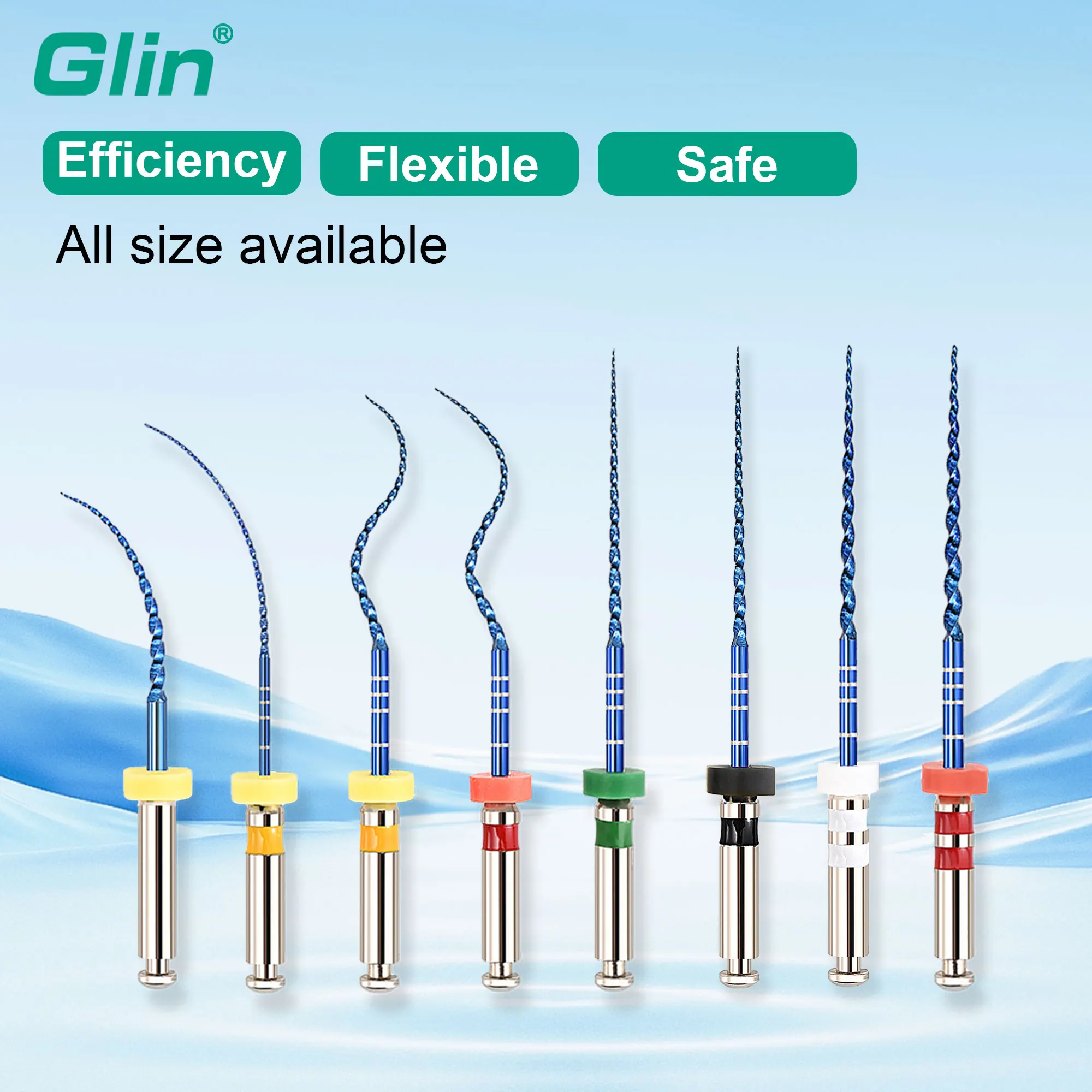 Glin Dental Files Dental Rotary 04 06 Taper Endo Files Endodontic Files Use for Root Canal Cleaning Heat Activation