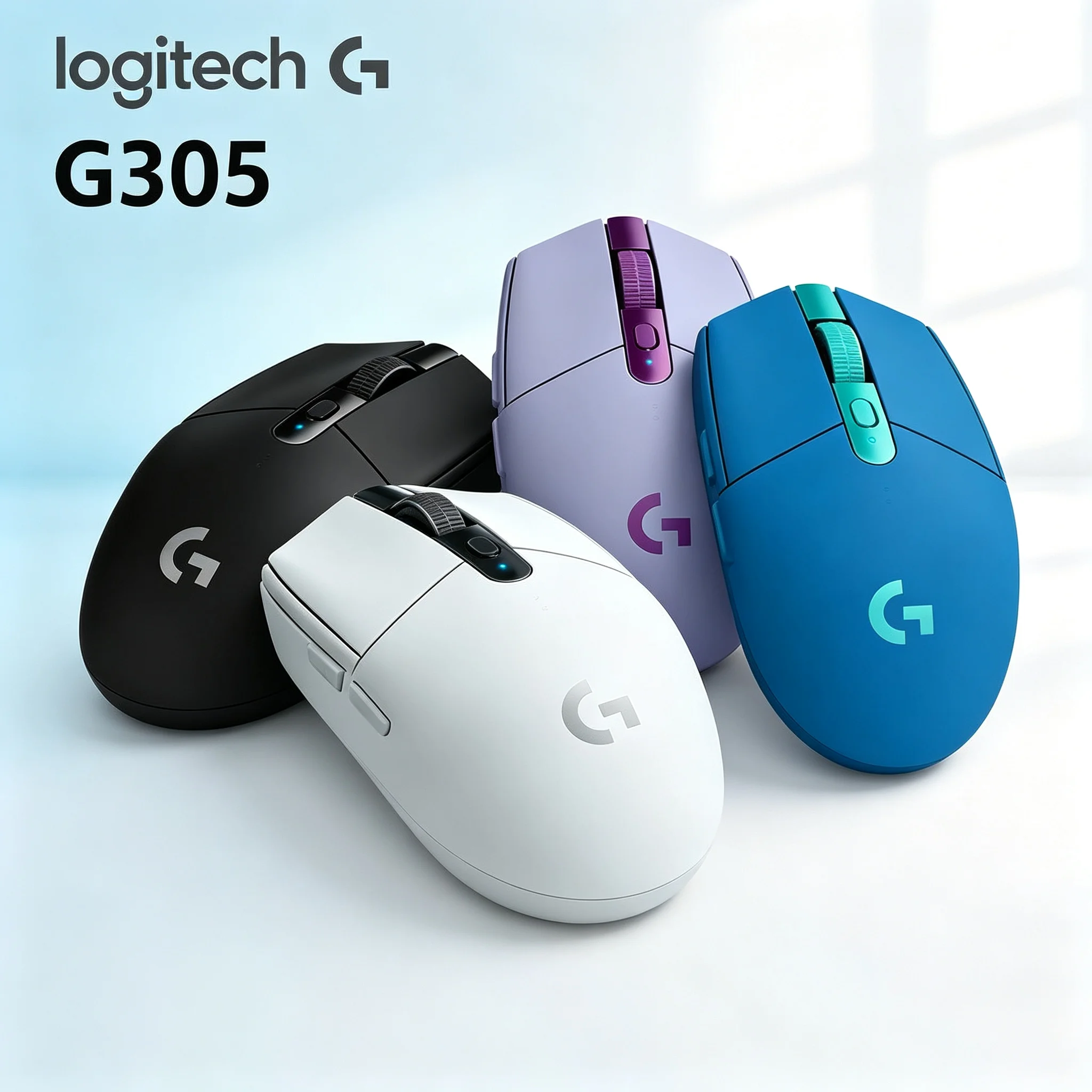 Logitech G305 LIGHTSPEED Wireless Gaming Mouse 6 Programmable Buttons Long Battery Life For PC Laptop Gamer