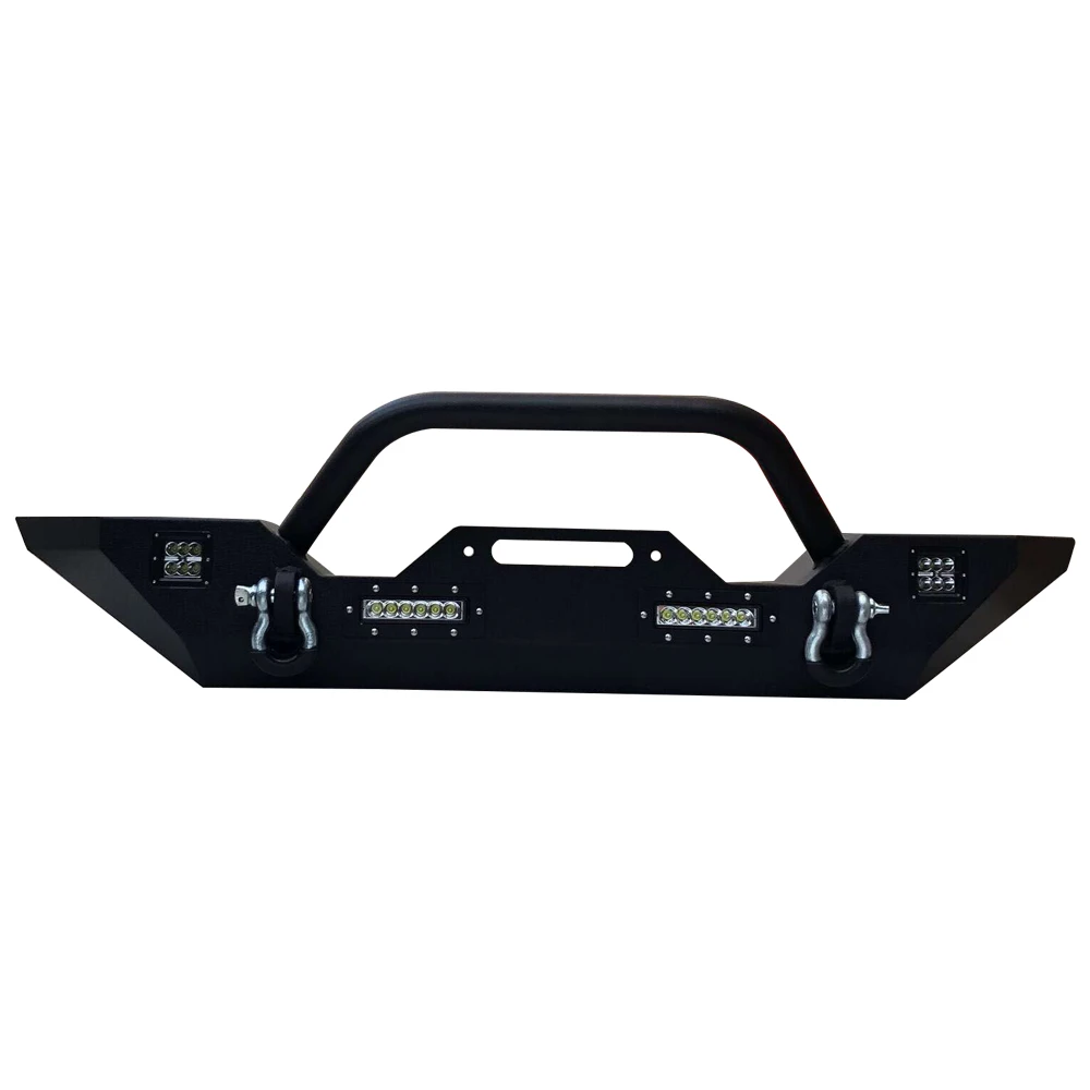 

Black 1 Set Steel Front Bumper for Jeep for Wrangler JK 2007-2017 J40-3