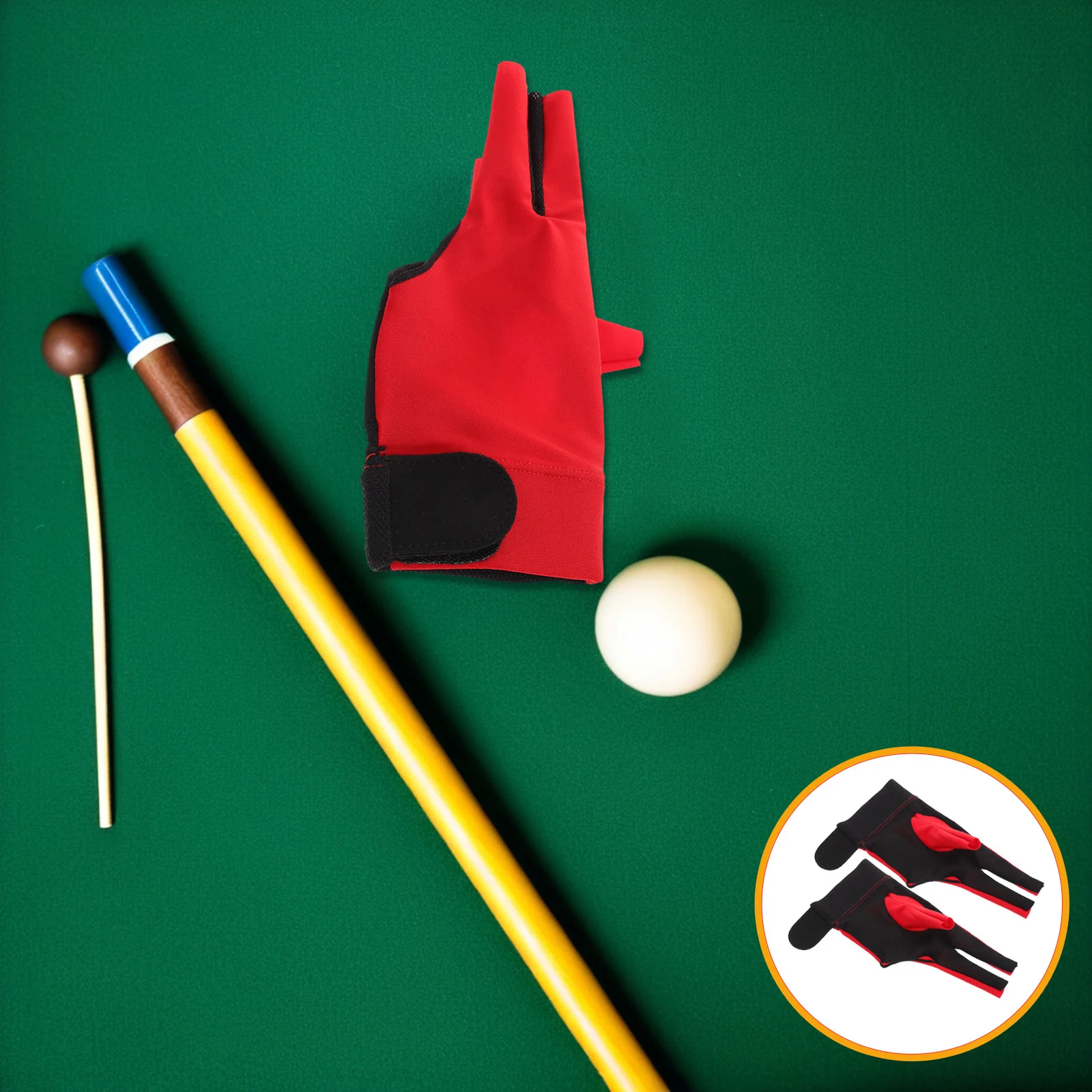 

1 Pair 3-Finger Pool Breathable Billiard Hand Gloves For Cue Sports Snooker Game Gloves Three Finger Sport Glove Accessory