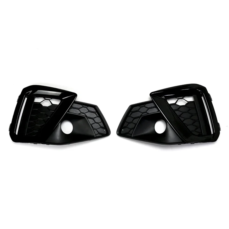 

Black Car Front Bumper Grille Fog Lamp Light Cover Grille For A4 A4L 20-21 Sport