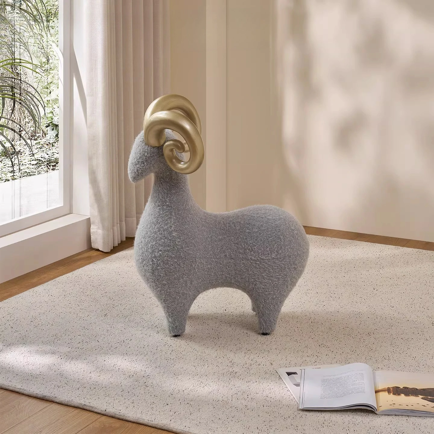 Sheep leisure chair, makeup stool single chair