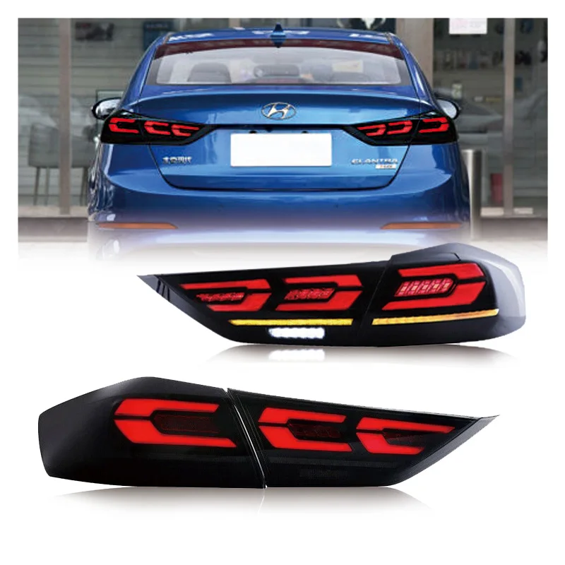

Заводские автомобильные аксессуары Zhengwo, светодиодные задние фонари для Hyundai Elantra 2016 2017 2018 2019 2021, последовательный задний фонарь в сборе