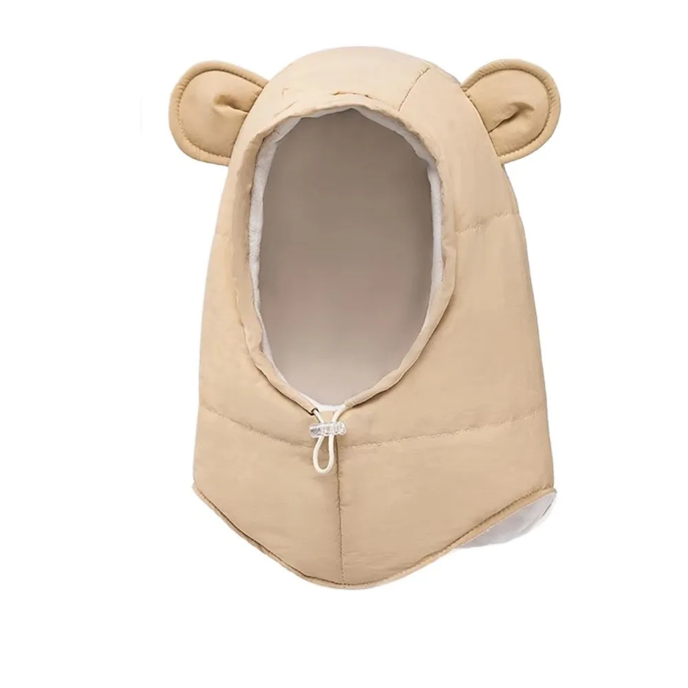 

Simple Solid Color Balaclava Hat Hood Keep Warm Winter Ear Protection Cap Thermal Adjustable Ski Mask Hat Boy