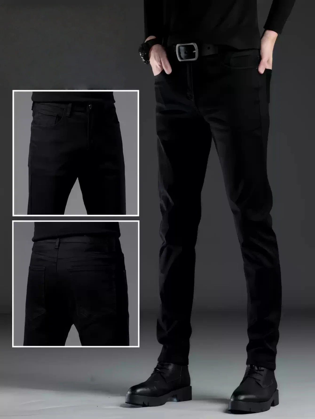 

Мужские джинсы в стиле ретро, черные, узкие, из денима, Harajuku Drip Original. Аксессуары и ремни в комплект не входят.