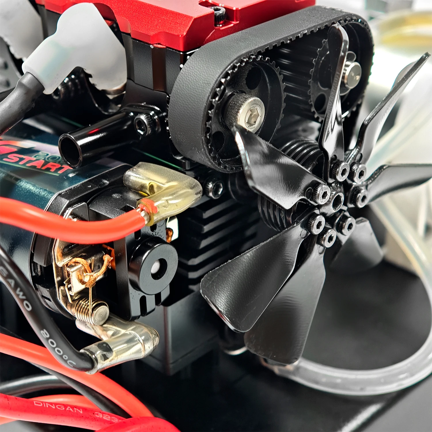 TOYAN FS-L200GC Gas Voline Engine Finished Model Air Cooled Four Stroke Engine Model with Base Electric Start Toyan Model Gift view 5