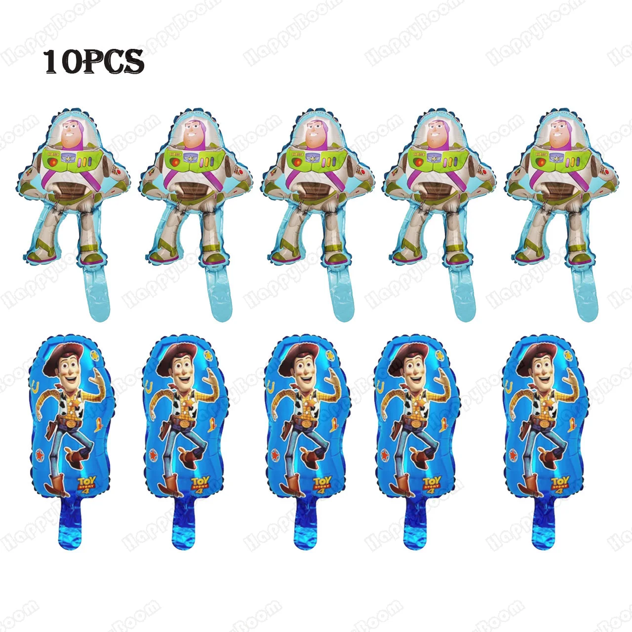 10pcs Mini Balões de Folha com Tema de Cowboy e Astronauta, Decoração para Festa de Aniversário Infantil, Suprimentos para Festa de Desenhos Animados