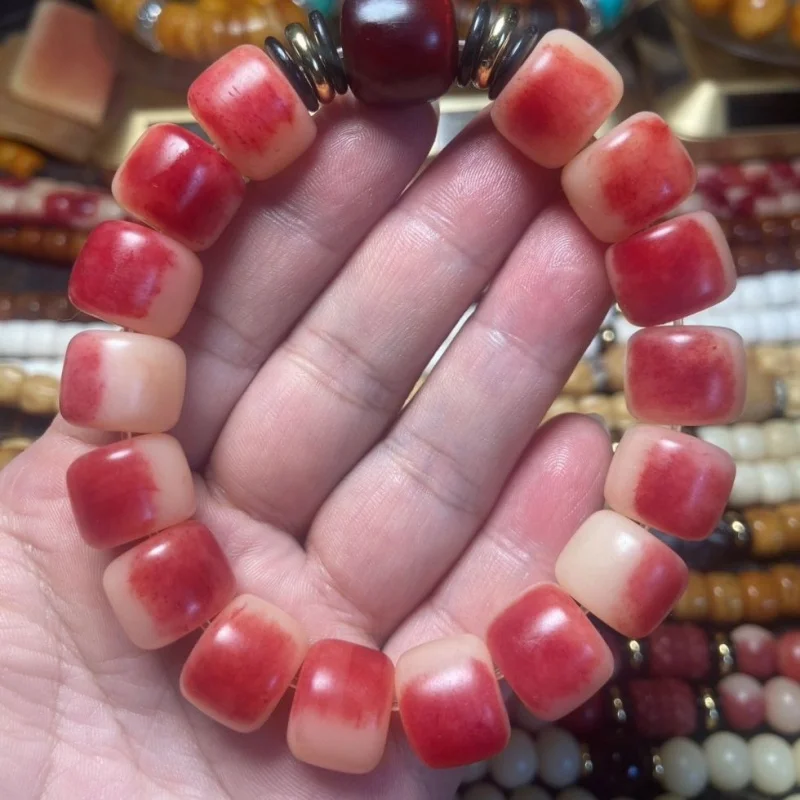 

Tibetan , Semi-Blood Camel Bone, Good Luck, 12mm, Popular Natural Bracelet, Ethnic Style, Women's Model