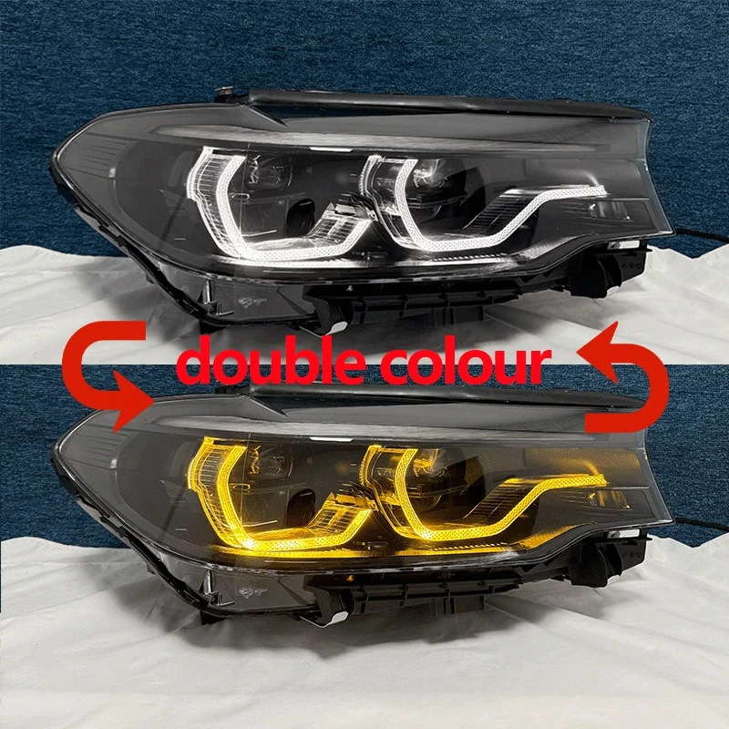 J ONE New Car Accessories For Cars Yellow White Switch Via Highbeam Headlight For BMW 5 Series M5 G30 G31 F90 2017-2020