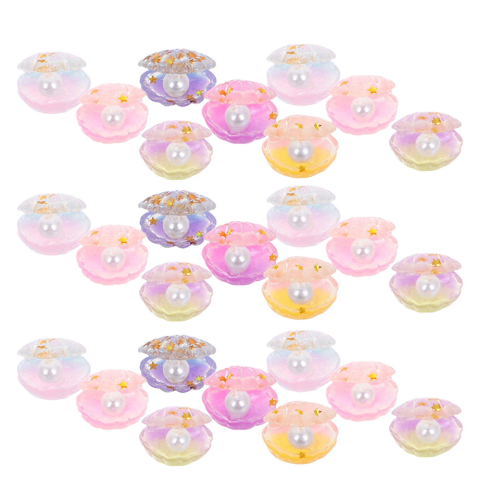 

30pcs Night Glow Shell Jewelry High Realism Resin Seashell Beads Charms DIY Accessories Luminous Clams Pearls Decor