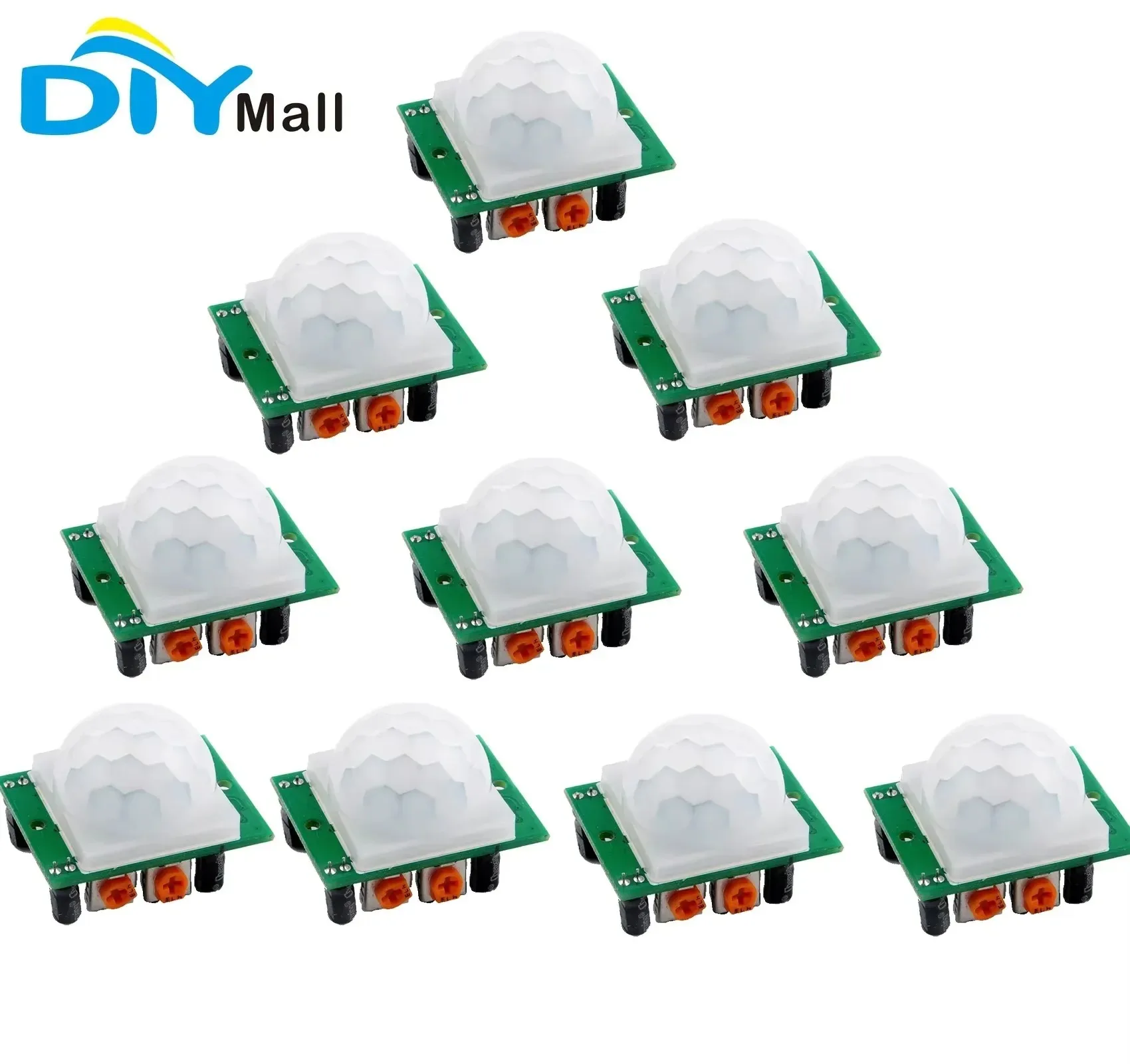 10PCS HC-SR501 PIR Infrared Motion Sensor Module for Arduino Security Alarm Lighting Control