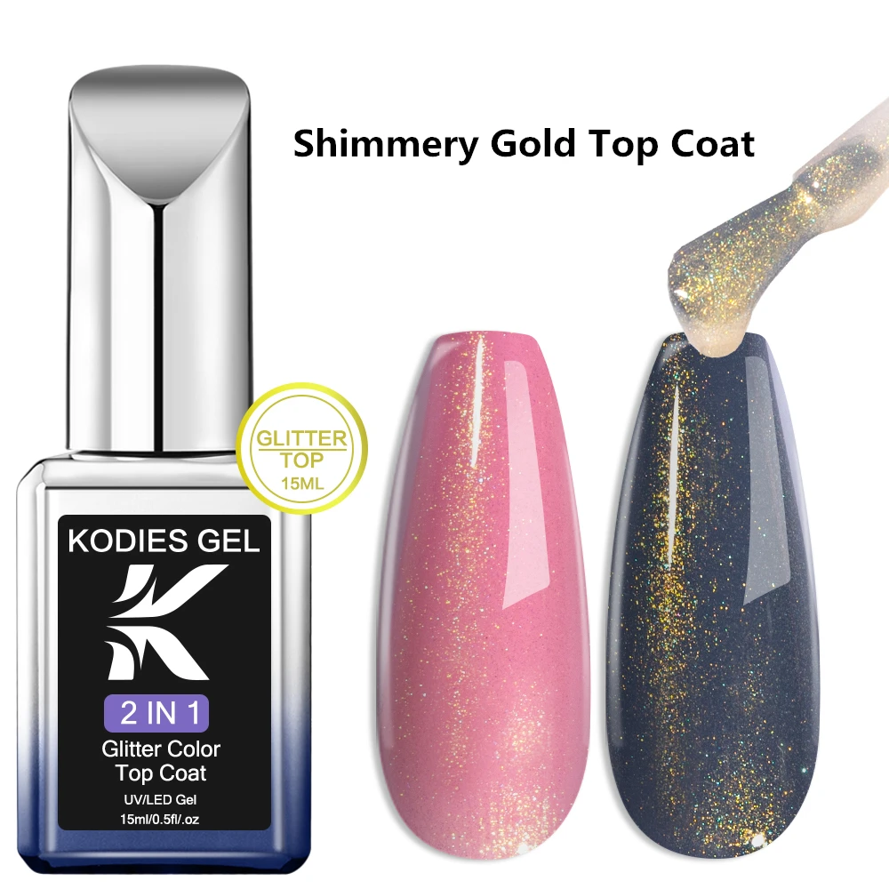 

KODIES GEL Brilliant Top Coat Gel Nail Polish Vernis Semi Permanent UV/LED Shine Top Gel Finish Sealer Manicure Nails Art Design