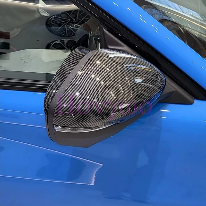Car Rearview Side Mirror Cover Caps Trim Real Carbon Fiber For Ford Mustang Mach E Mach-E 2021up