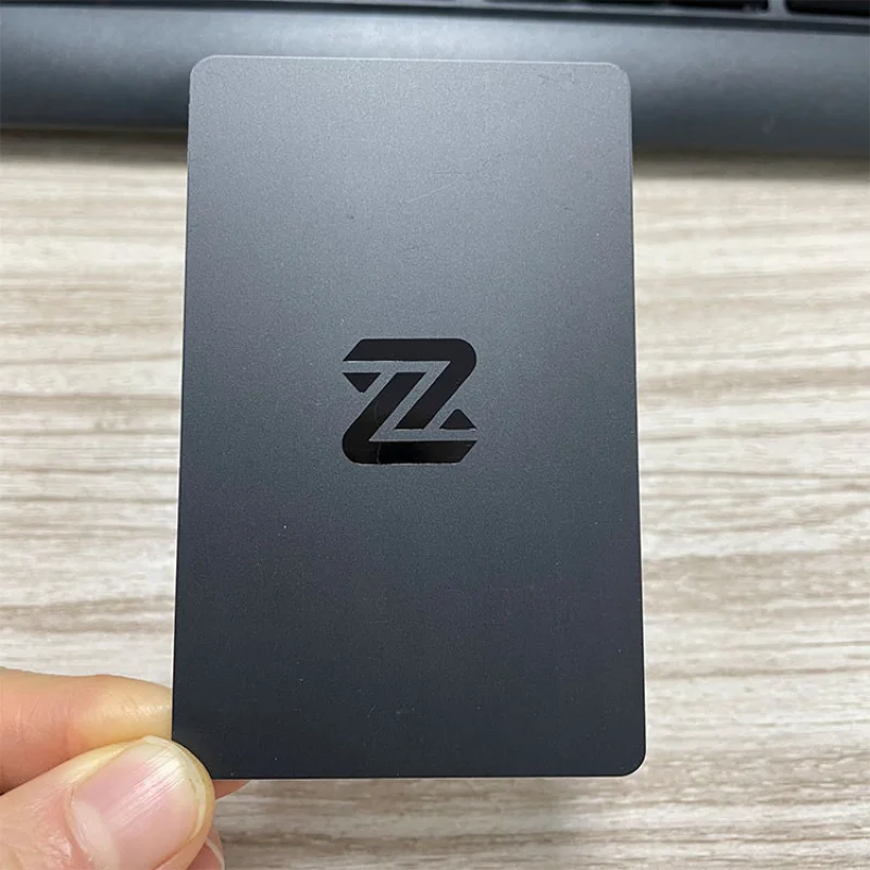 20 0.Zhang.Custom.Spot Logo Black Matt NFC Social Media Card NFC Business RFID PVC Card