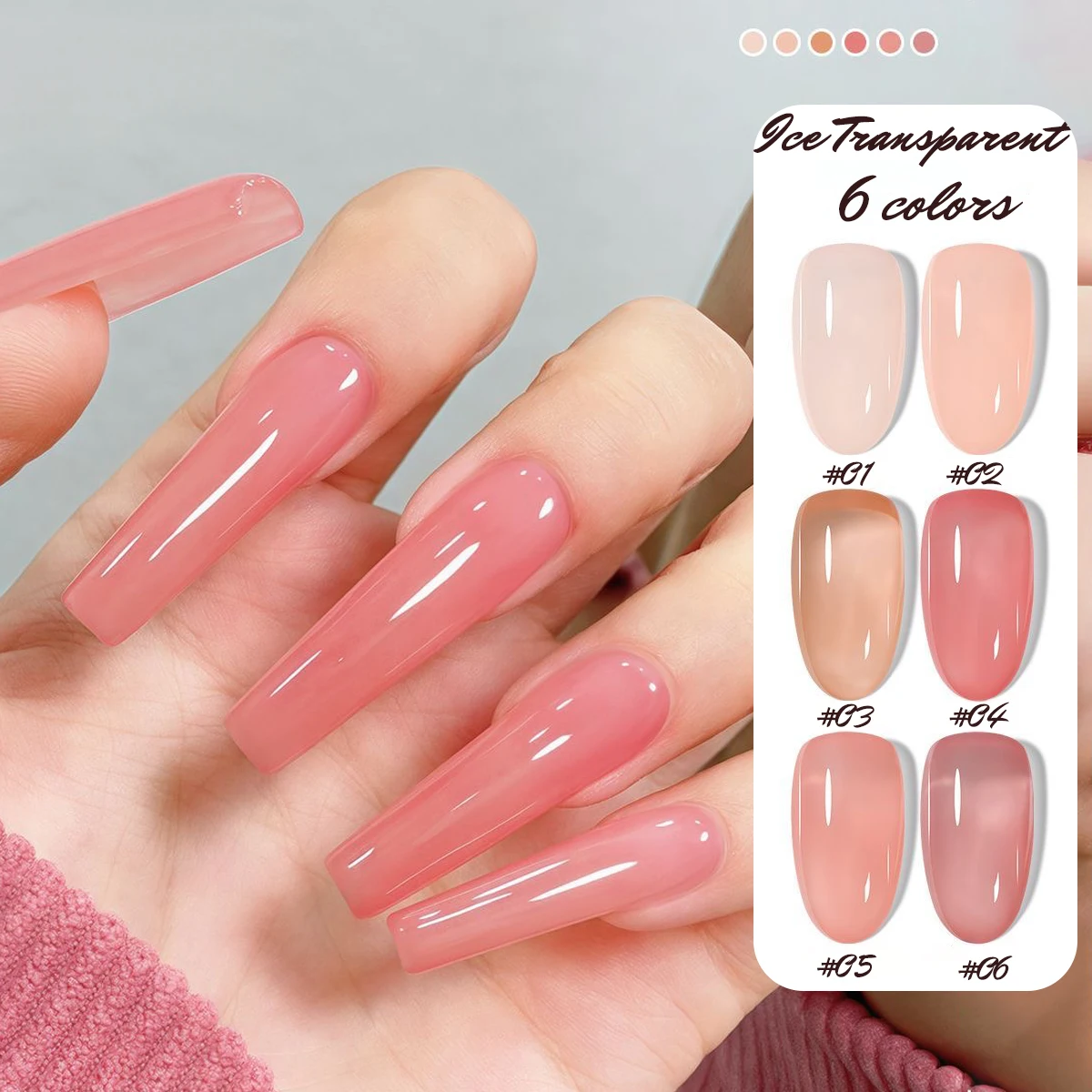 

1 шт. TC Ice Прозрачный телесный цвет кожи Гель-лак для ногтей 2025 Новый Pure Desire Розовый телесный отбеливающий дизайн ногтей Товары для ногтей